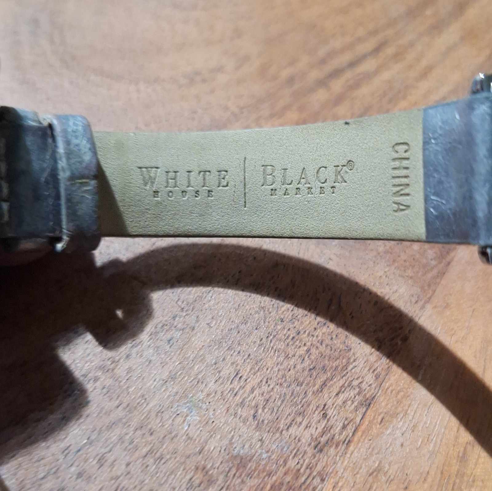 White House Black Market Women’s Quartz Analog Dress Watch Silver/Gray Leather