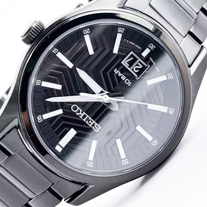 Seiko Essentials SUR515 Black Dial Stainless Steel Quartz Men’s Watch 39.5mm