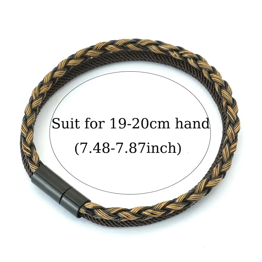 Premium Handmade Braided Man Bracelet Detachable Bilayer Leather Milan String