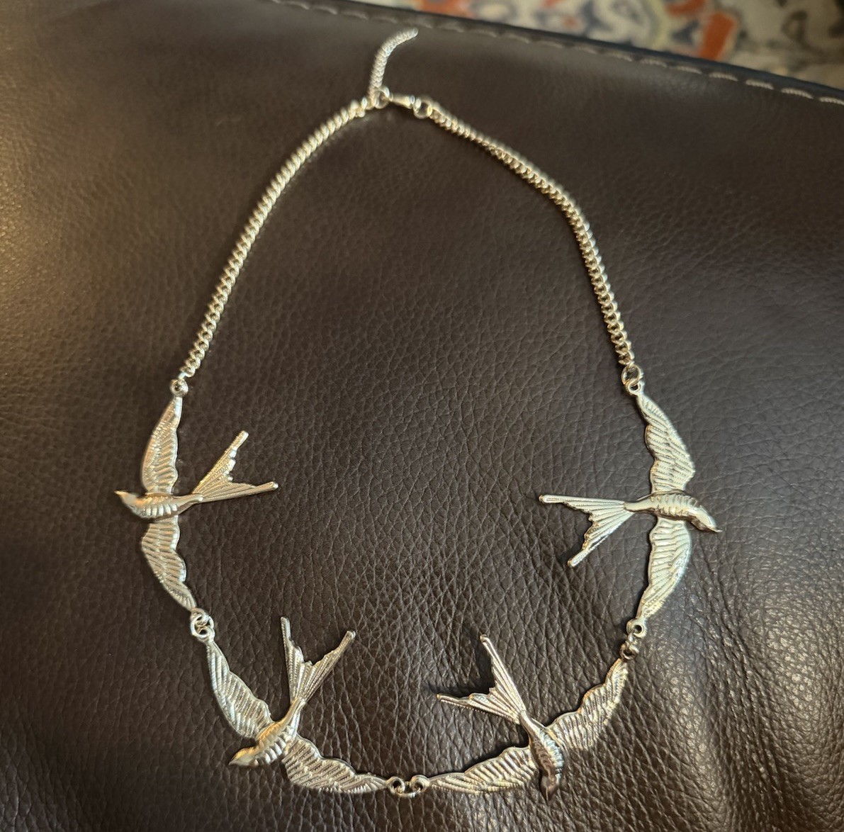 Bird Necklace Swallow Zara Gold Chain Boho Statement Animal Flying Cottagecore