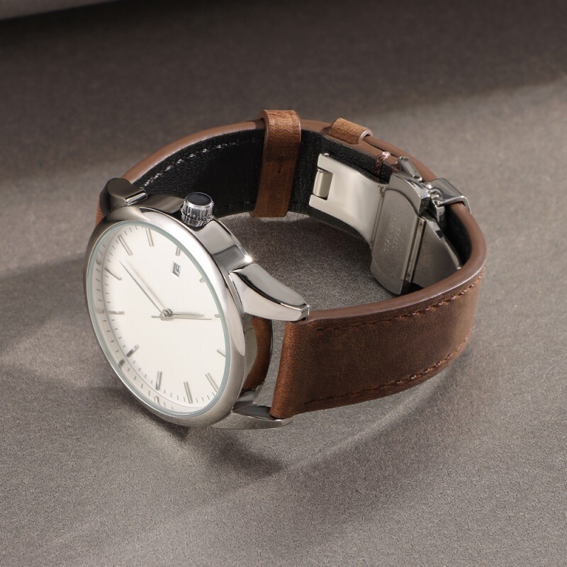 Quality Genuine Leather Watch Band 18mm-24mm Quick Release Strap Butterfly Clasp