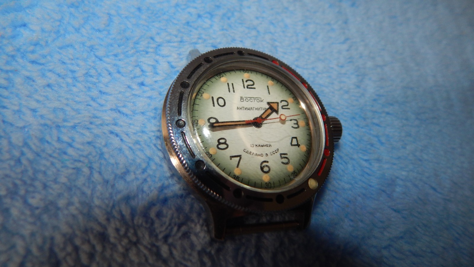 VOSTOK Amphibia 17 Jewel 2409 Automatic 200m Russian Diver 44mm Watch No Band