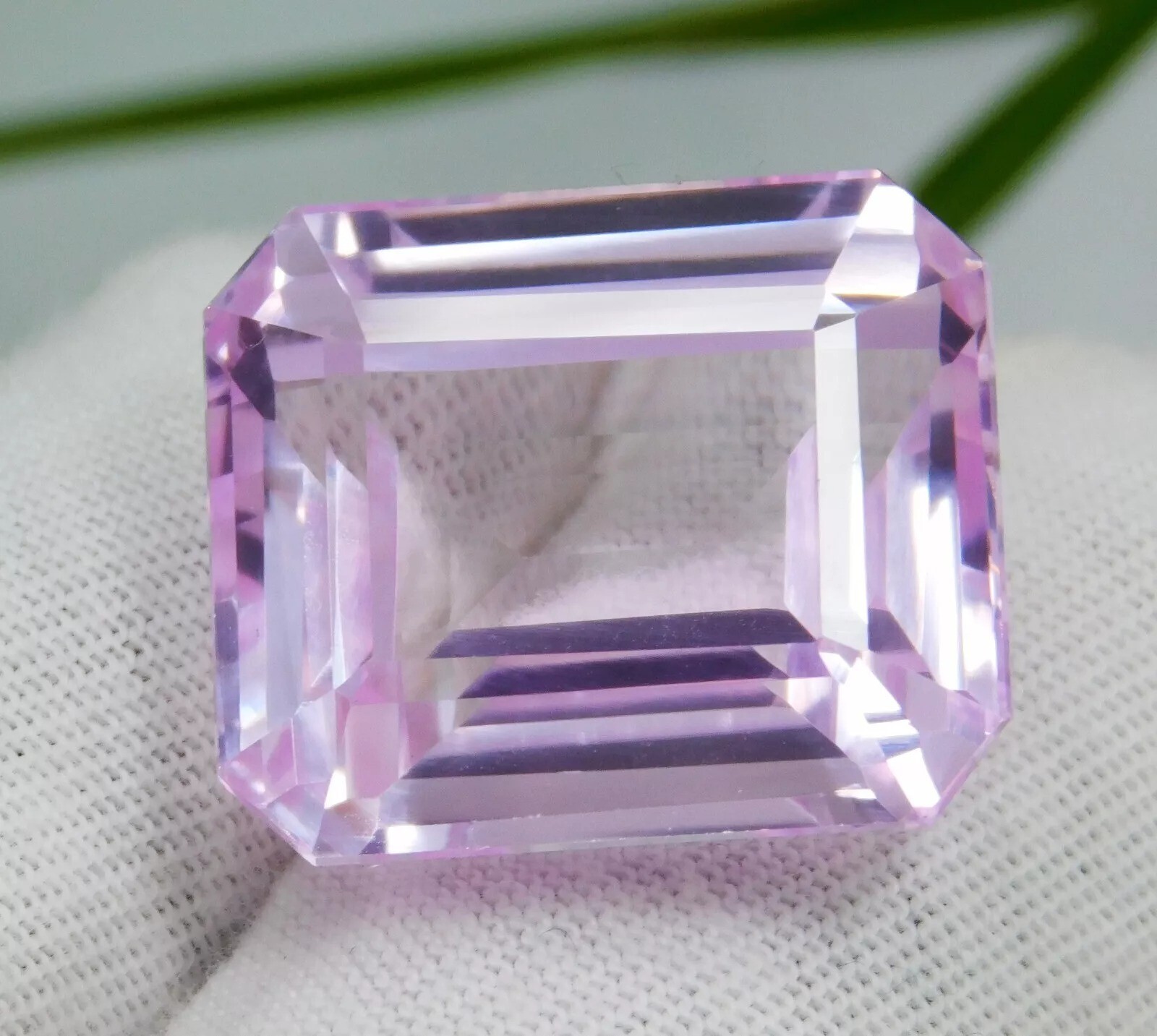 Brazilian Pink Kunzite Emerald Cut Natural 58-60 Ct EGL Certified Loose Gemstone