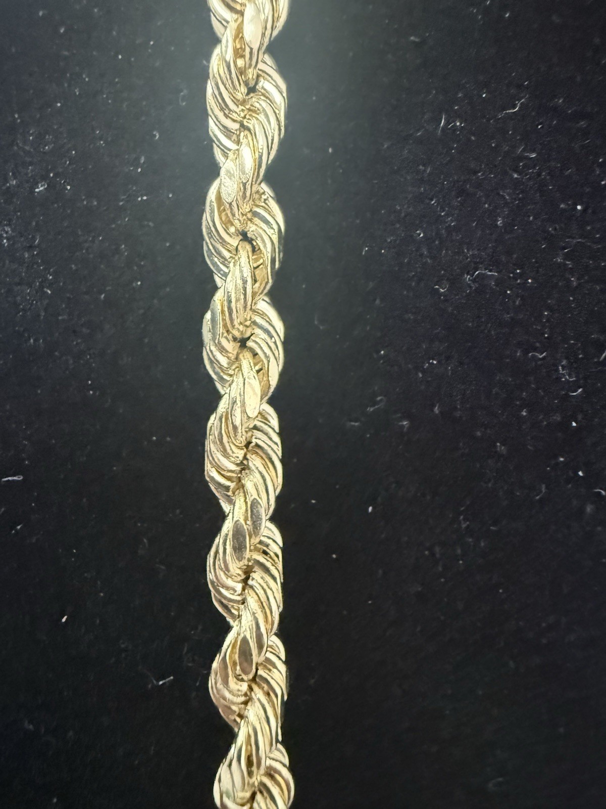 10kt Yellow Gold rope Chain Necklace 5mm 24” Inch New 12.02 Grams Stamped