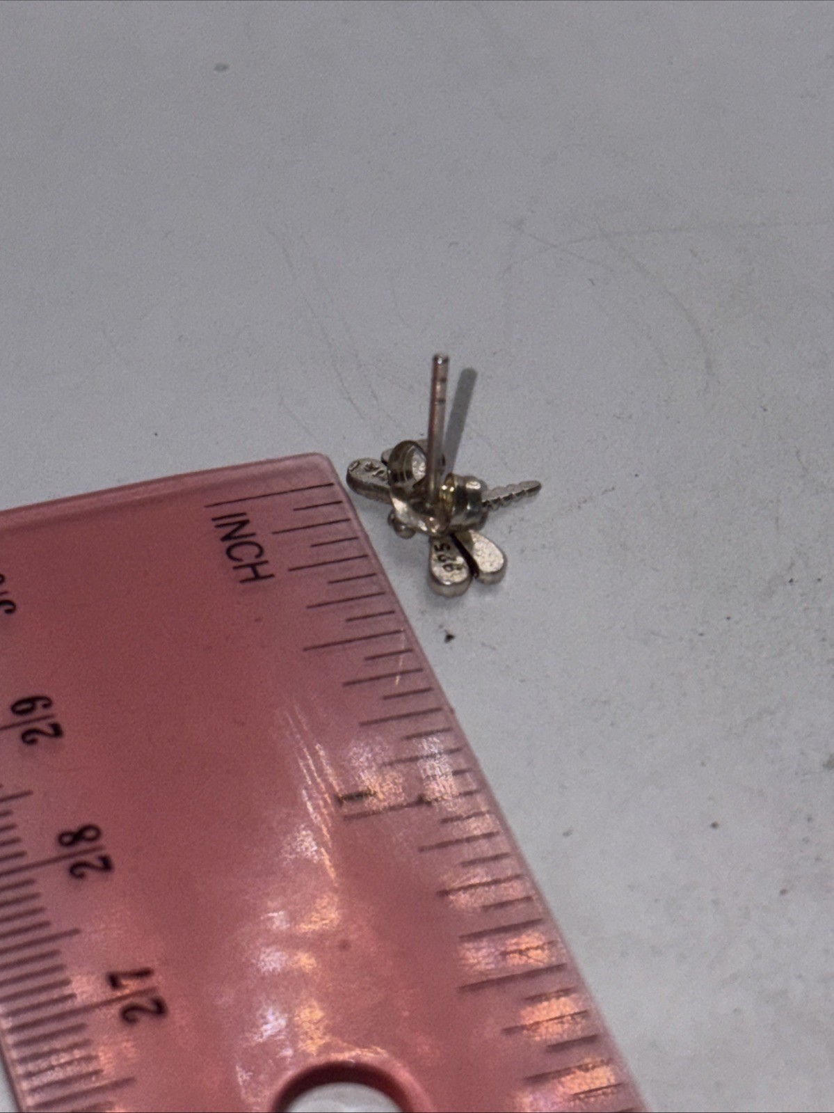 Dragonfly 925 Sterling Silver post Earrings marcasites