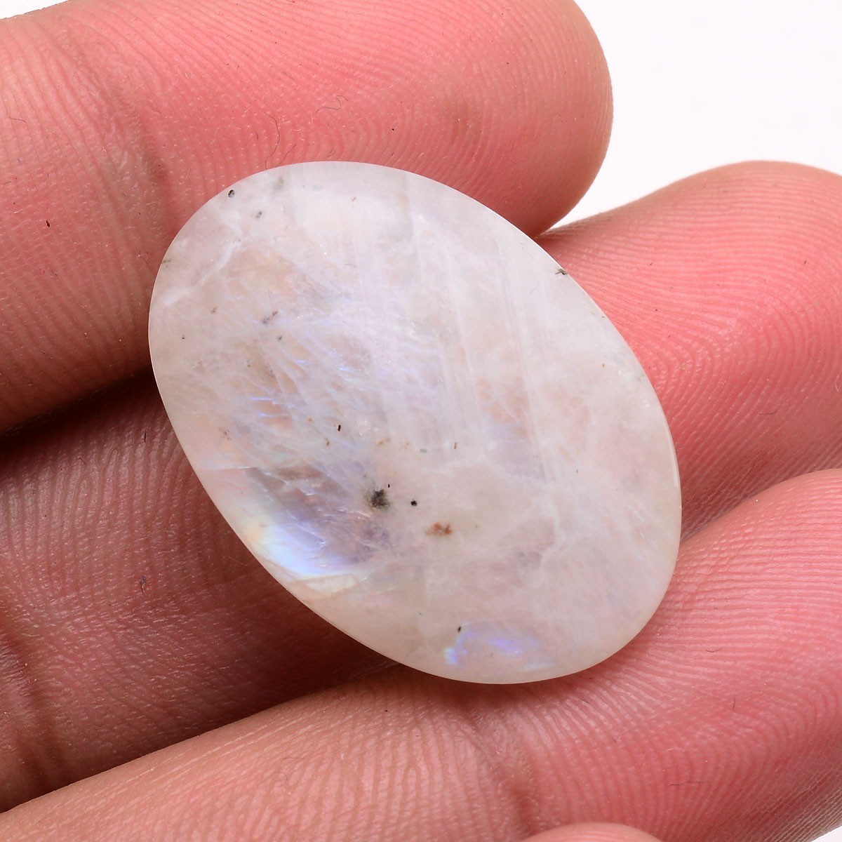 36.00 Cts Natural Rainbow Moonstone 27mmx19mm Pendant Size Cabochon Gemstone