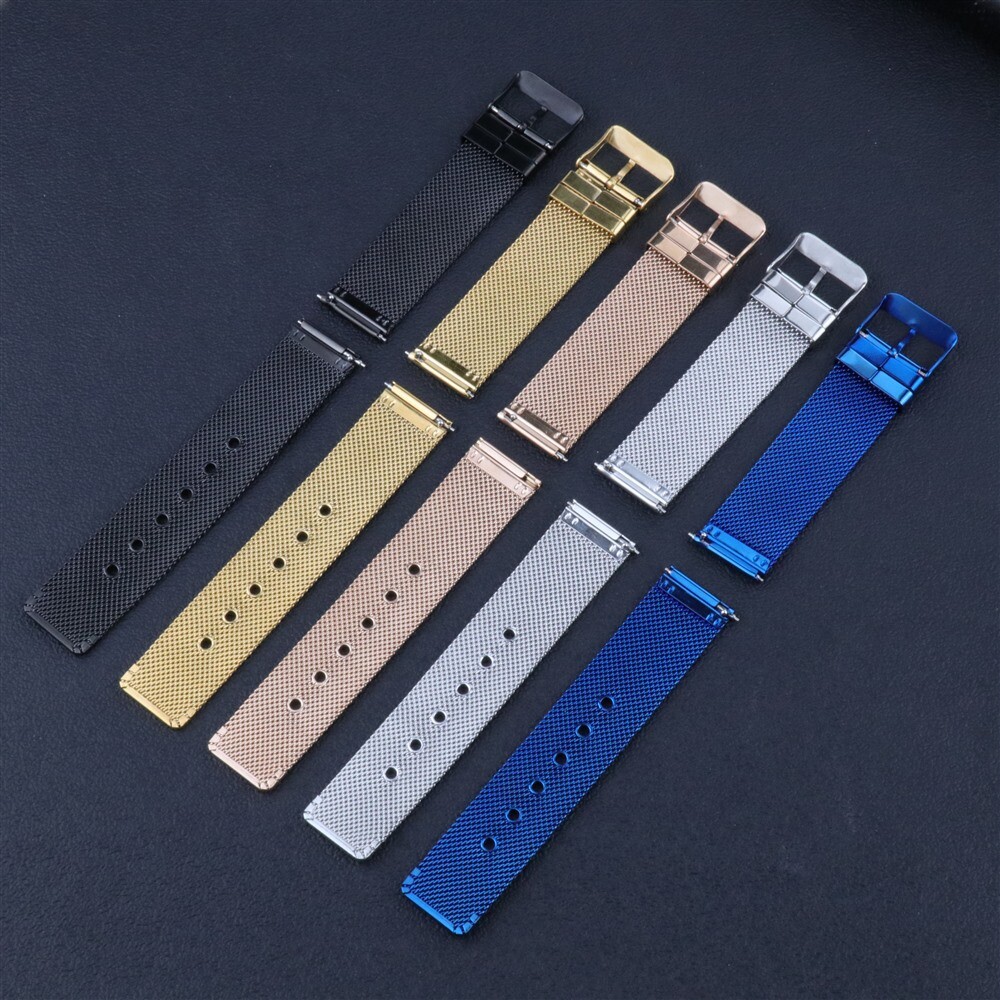 High Quality 304L Stainless Steel Mesh Belt Milanese Watch Band Strap 10-22mm