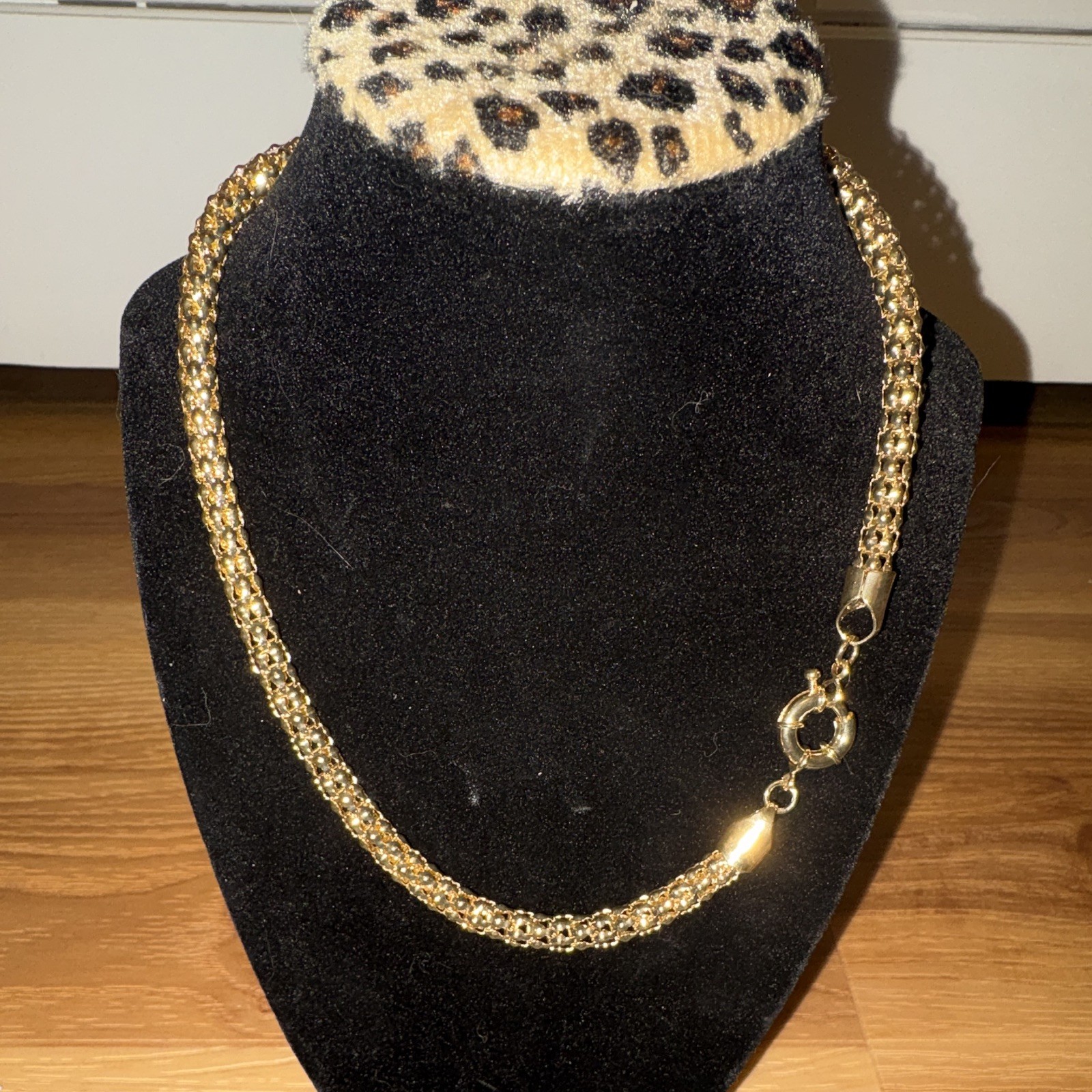 18k gold filled popcorn link 18” chain
