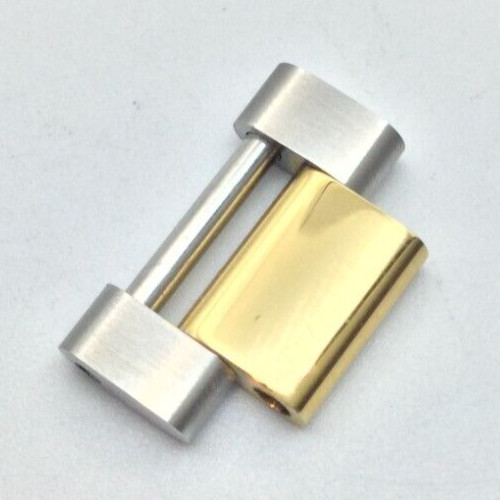 TOP QUALITY 15.5MM CNC FORGED TWOTONE HALF-LINK FOR ROLEX GMT DATEJUST SUB SHINY