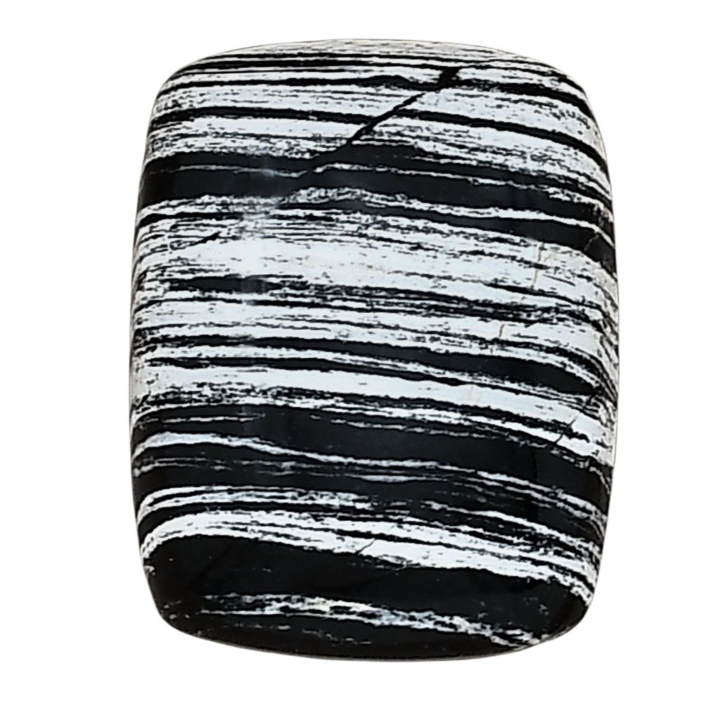 Natural Silver Leaf Obsidian 22×17.3×5.4 mm Baguette Shape Gemstone LS01664-22