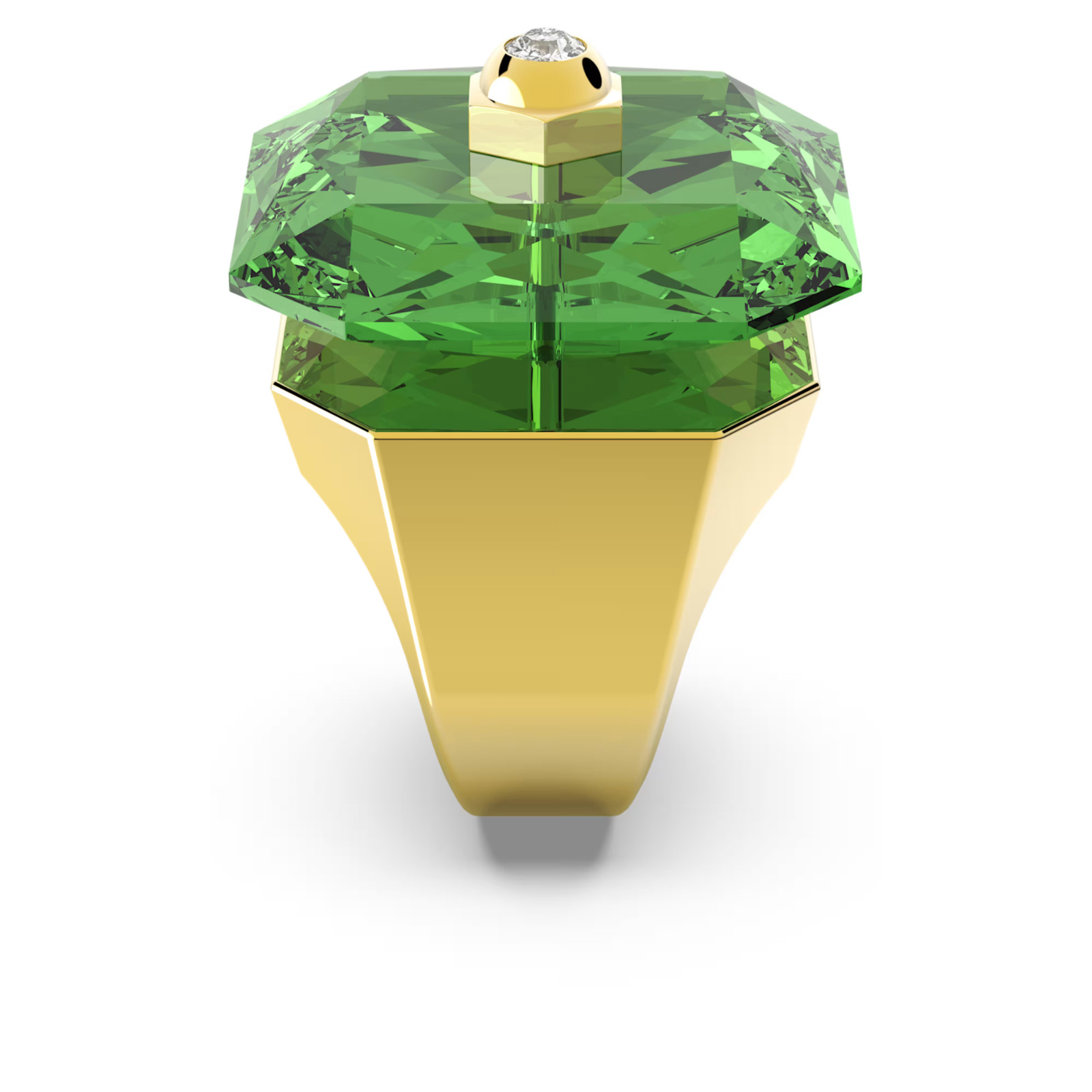 BNIB Numina cocktail ring Octagon cut, Green, Gold-tone Size 50 & Gift Bag £195