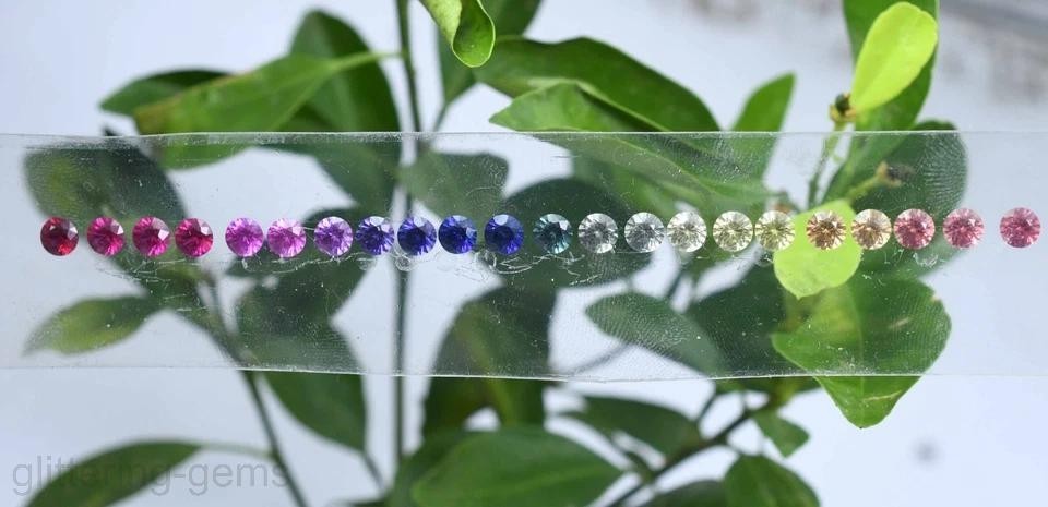 Natural IGL Rainbow Sapphire 42 Pcs 2.50mm Round Colorful Loose Gemstone 5DDL