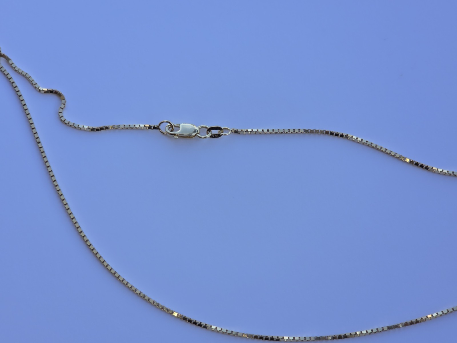 Solid 14K Yellow Gold 16″ Box Chain Necklace 585 Stamped Fine Jewelry ​1mm width