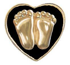 Precious Feet, 14K Gold Plated, I Volunteer Jewelry, Lapel Pin