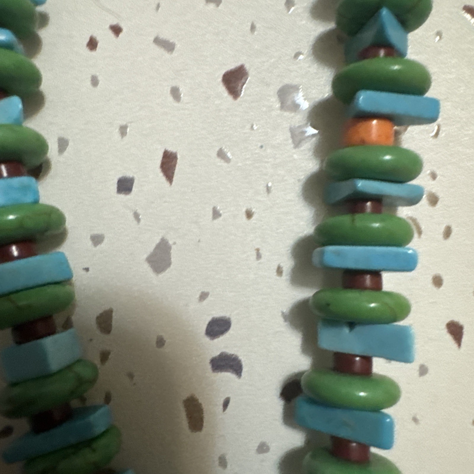 Block Turquoise Magnesite Beaded Necklace