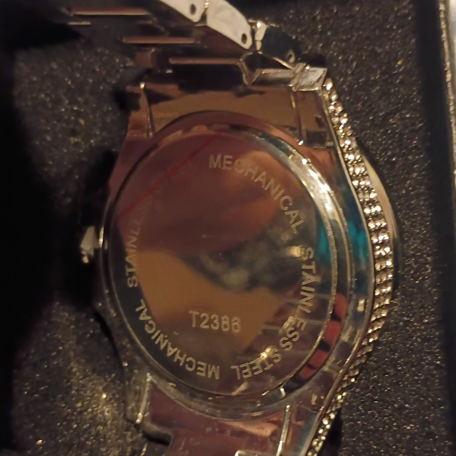 Silver Stainless Steel Automatic Day/Date Gemmed Watch 40-43.9mm Box