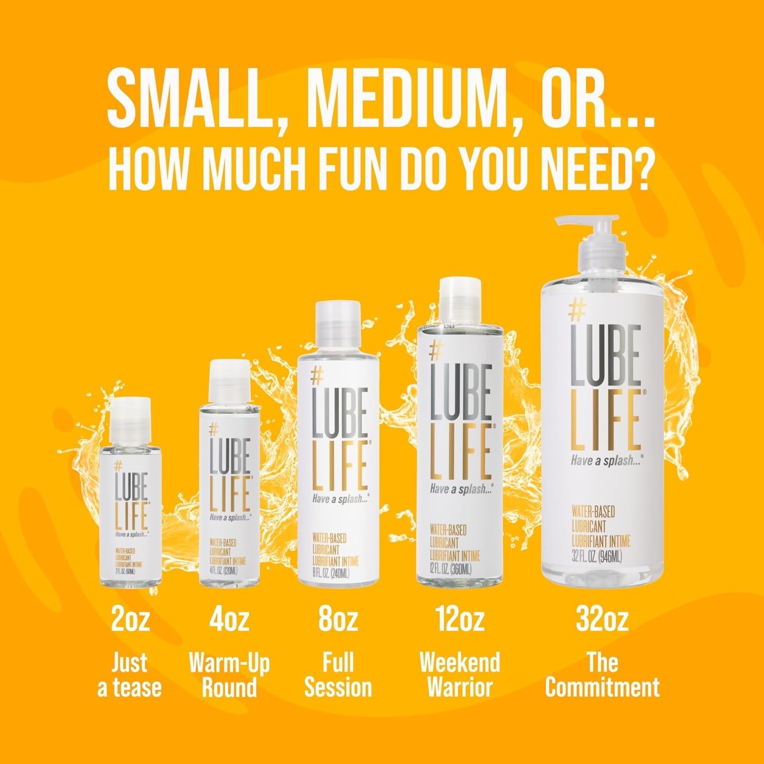 LubeLife Water-Based Lube – Personal Lubricant for Men, Women & Couples, Travel