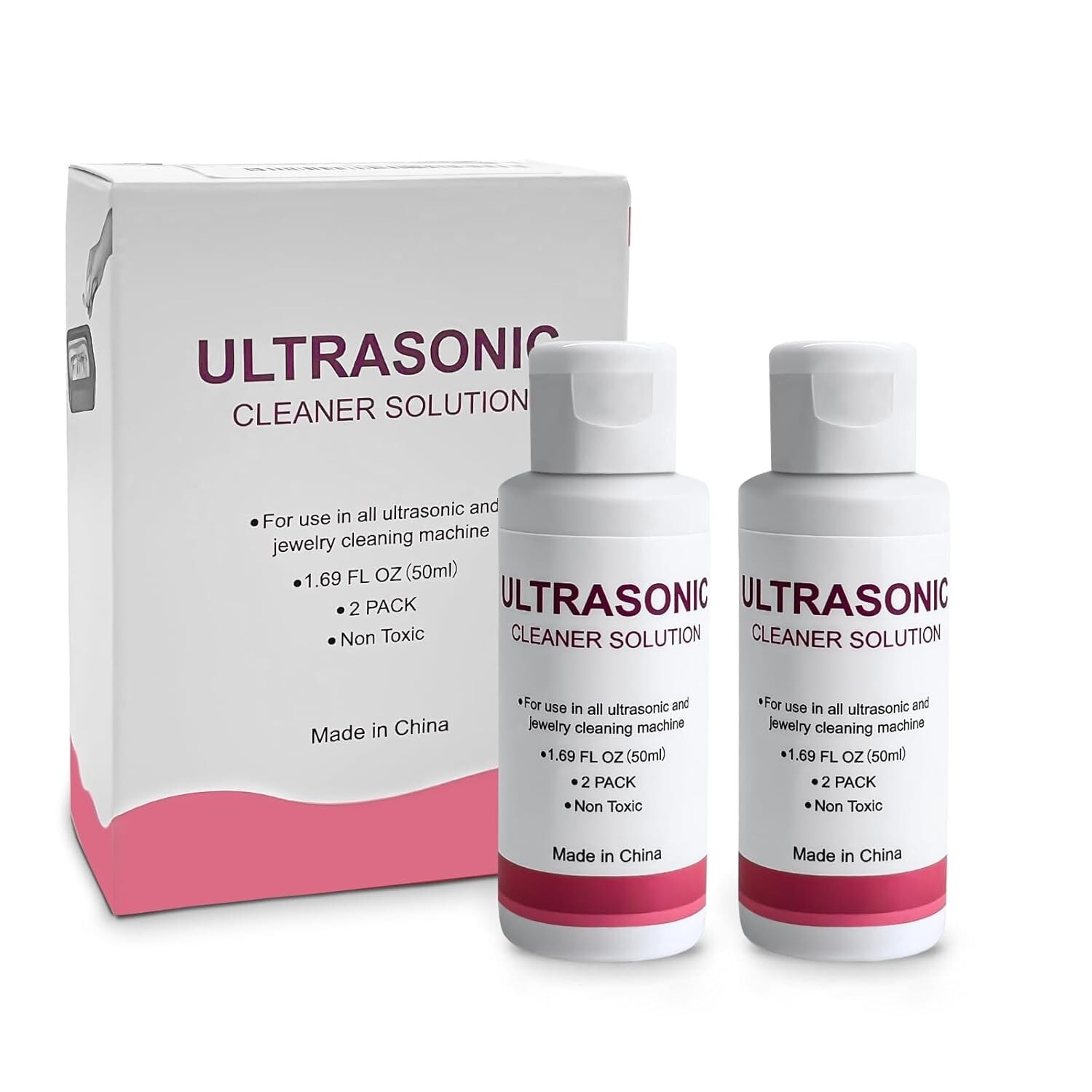 Jewelry Cleaner, Ultrasonic Cleaner Solution – 2 Pack Jewelry Cleaner Solution