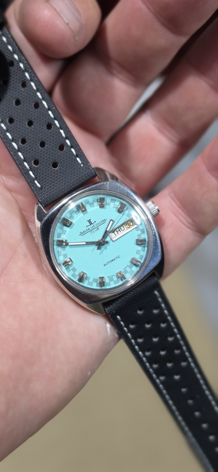 Vintage Jaeger-LeCoultre Club Tiff-Blue Dial Original 1916ETA Swiss Movement