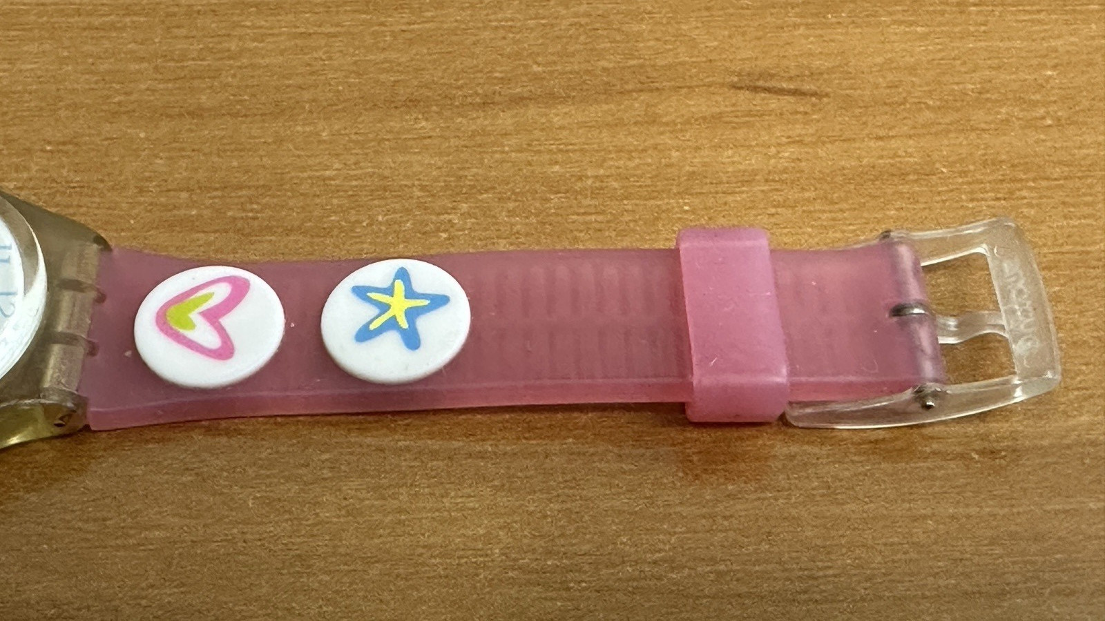 Swatch Pink Candy Watch GE177 White Face Vintage Swiss Original Box Paperwork