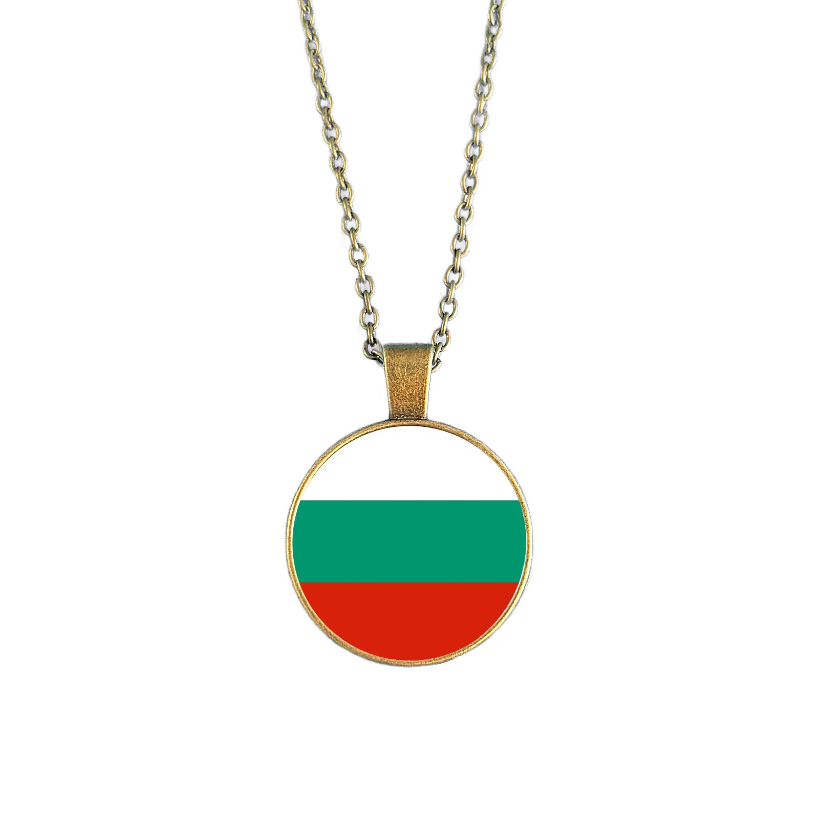 Bulgaria Flag Necklace • Bulgarian Pendant Jewellery • Gift for Bulgarian Women