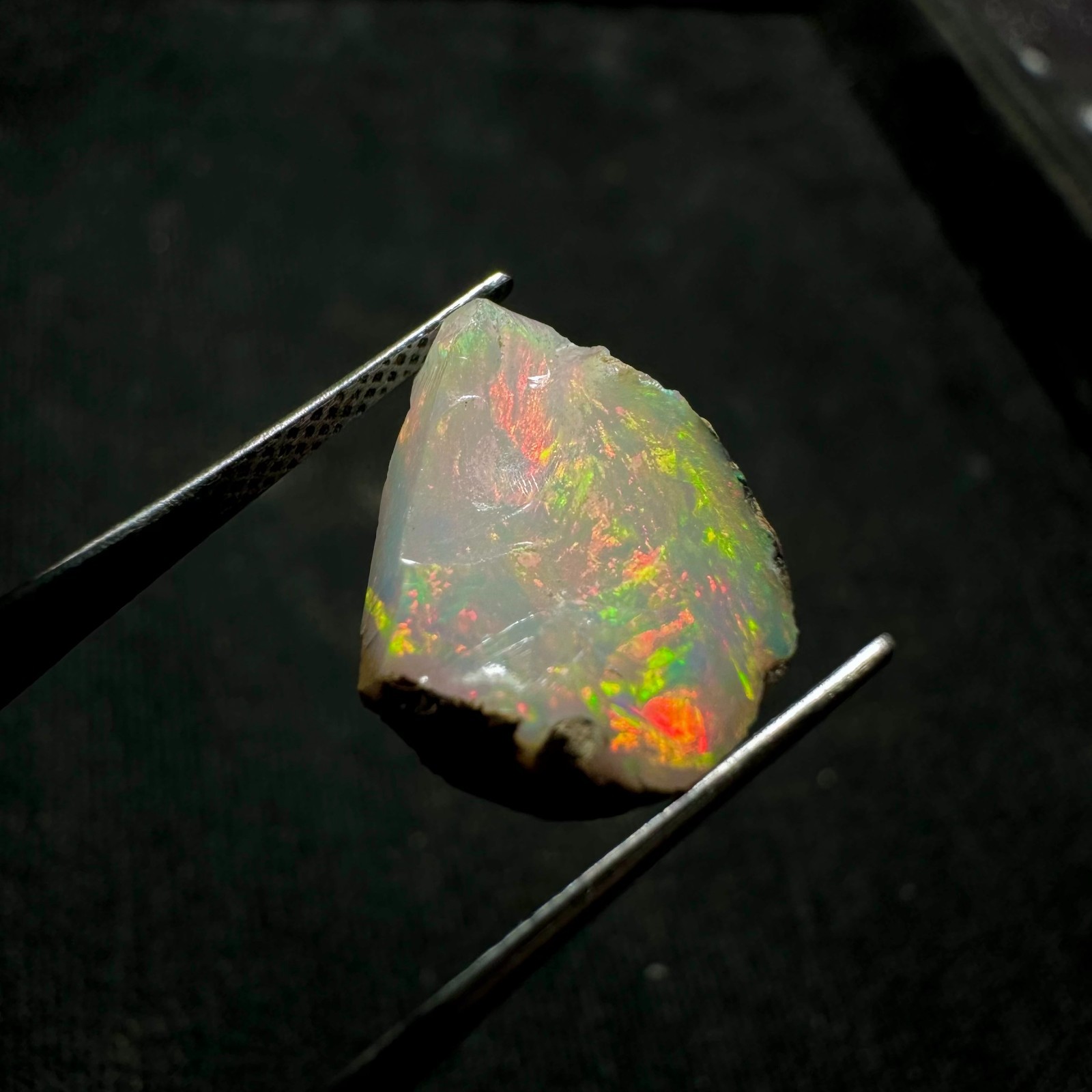 6.45 CTS Natural Ethiopian Opal Rough, Multi Fire Opal Gemstone, Welo Opal Raw.