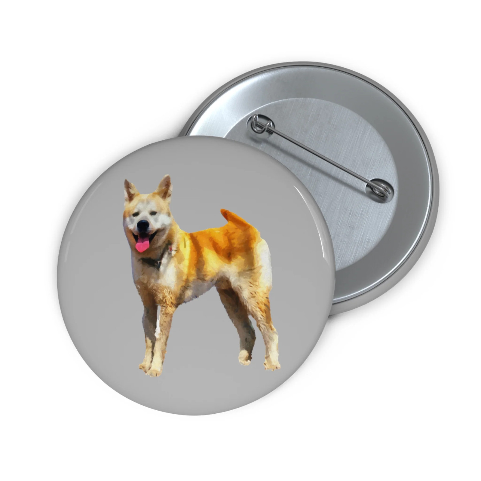 Akita Metal Pinback Buttons – Whimsical Artistry