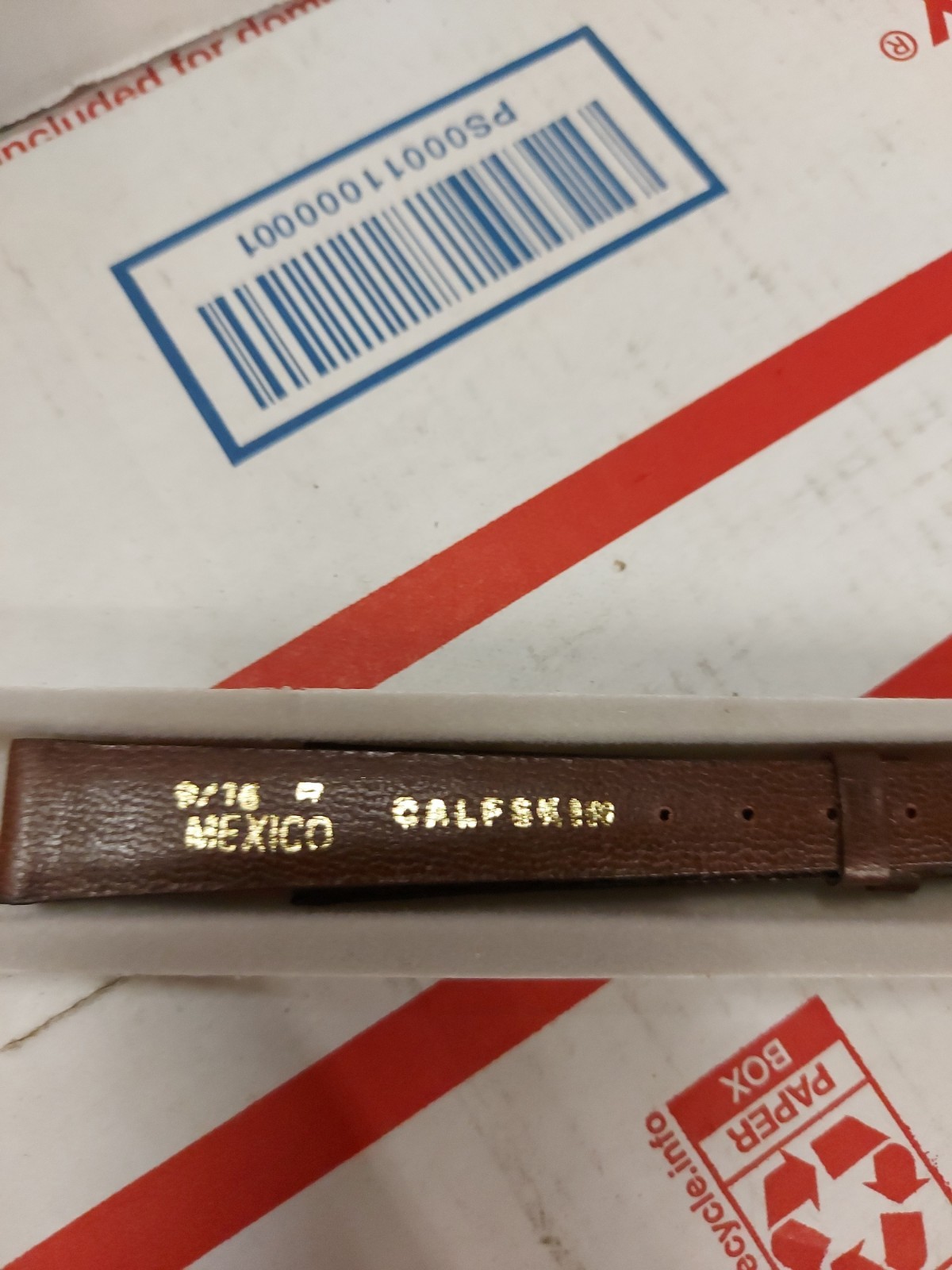 Vintage John Weitz Lizard Grain Calf Skin Leather Watchband Mexico Regular 9/16″