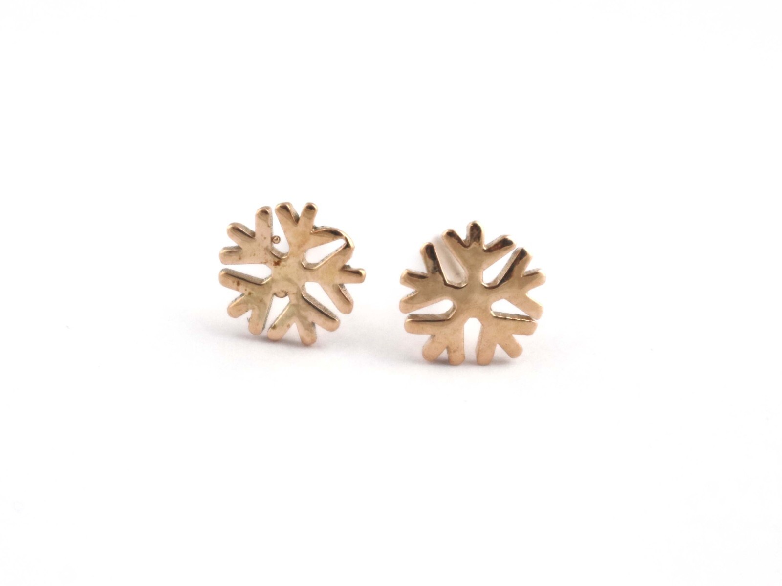 Snowflake Stud 925 Silver Rose Gold Dainty Earrings Birthday Graduation Gift