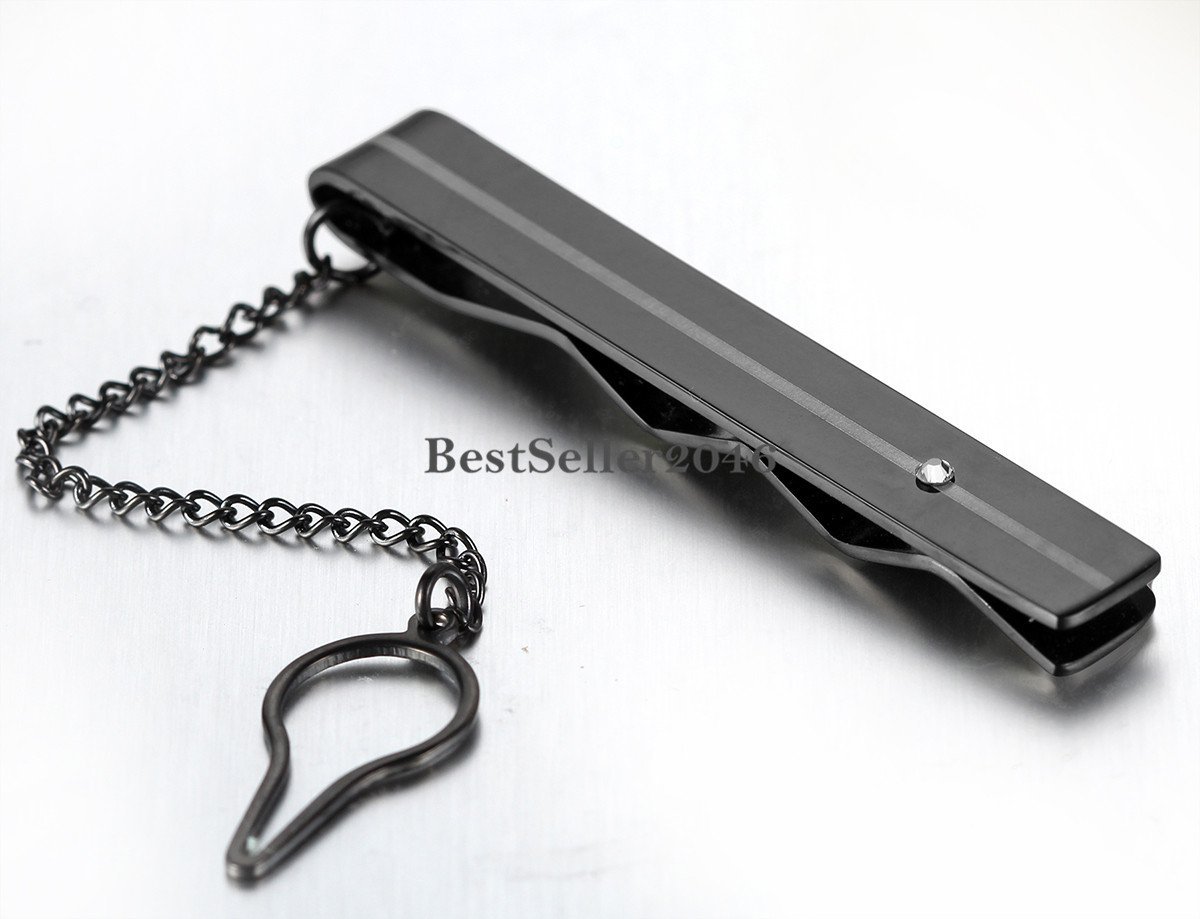 Gentleman Silver Metal Simple Necktie Tie Clip Bar Clasp Practical Plain