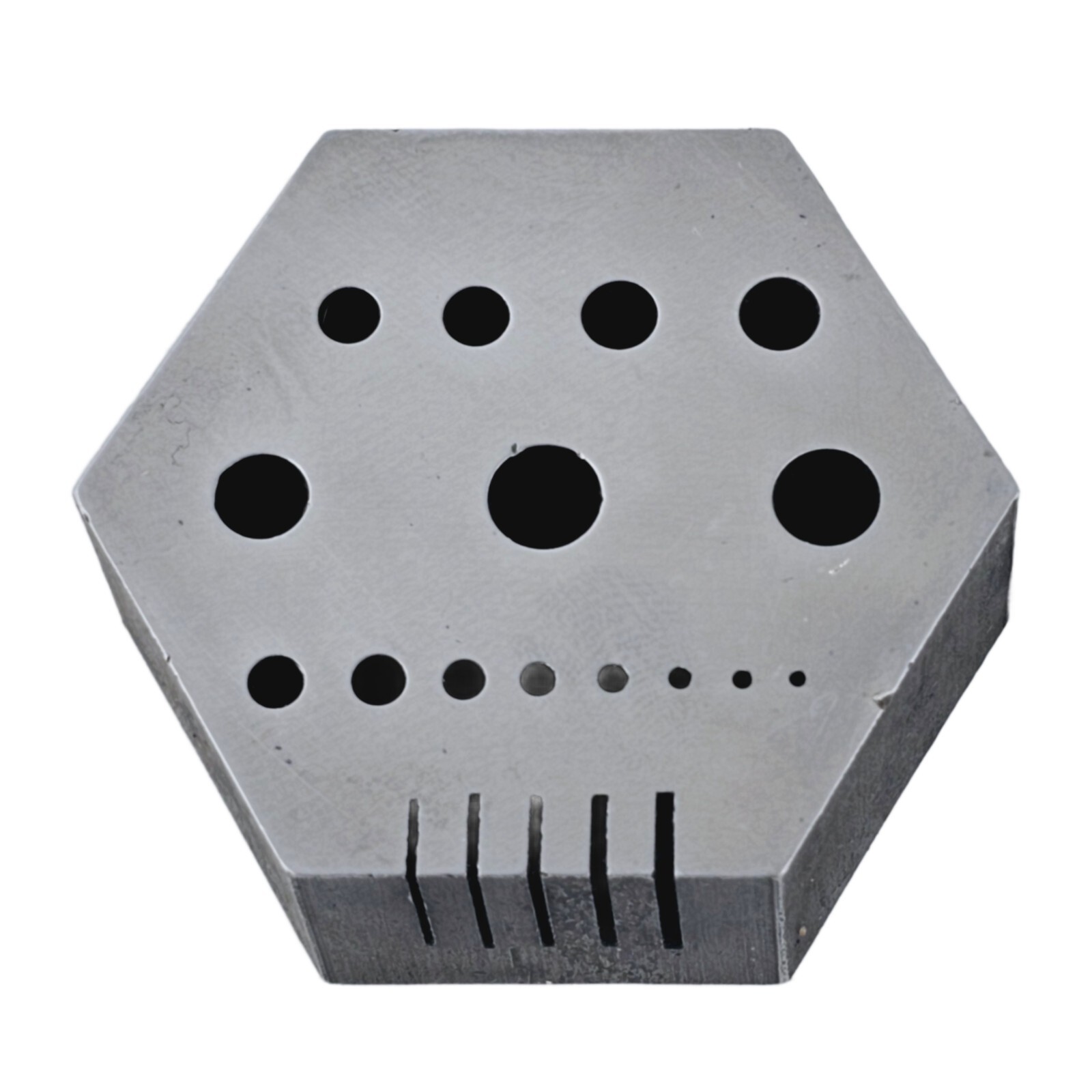 Hexagonal Riveting Anvil with 15 Holes and 5 Serrations Jeweler’s Staking Anvil