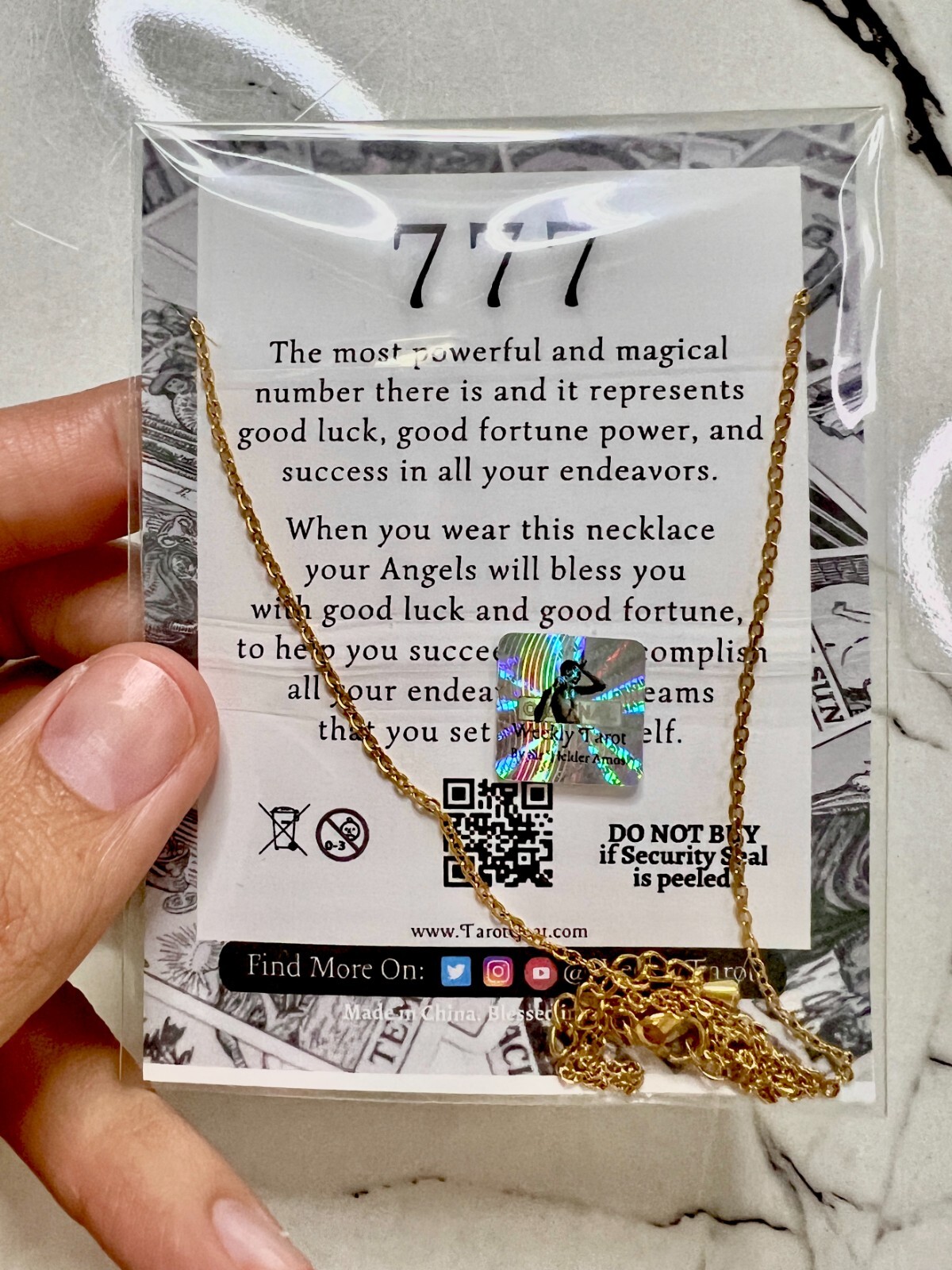 777 Angel Number Necklace Stainless Steel Good Luck Amulet Men Woman Gift Ideas