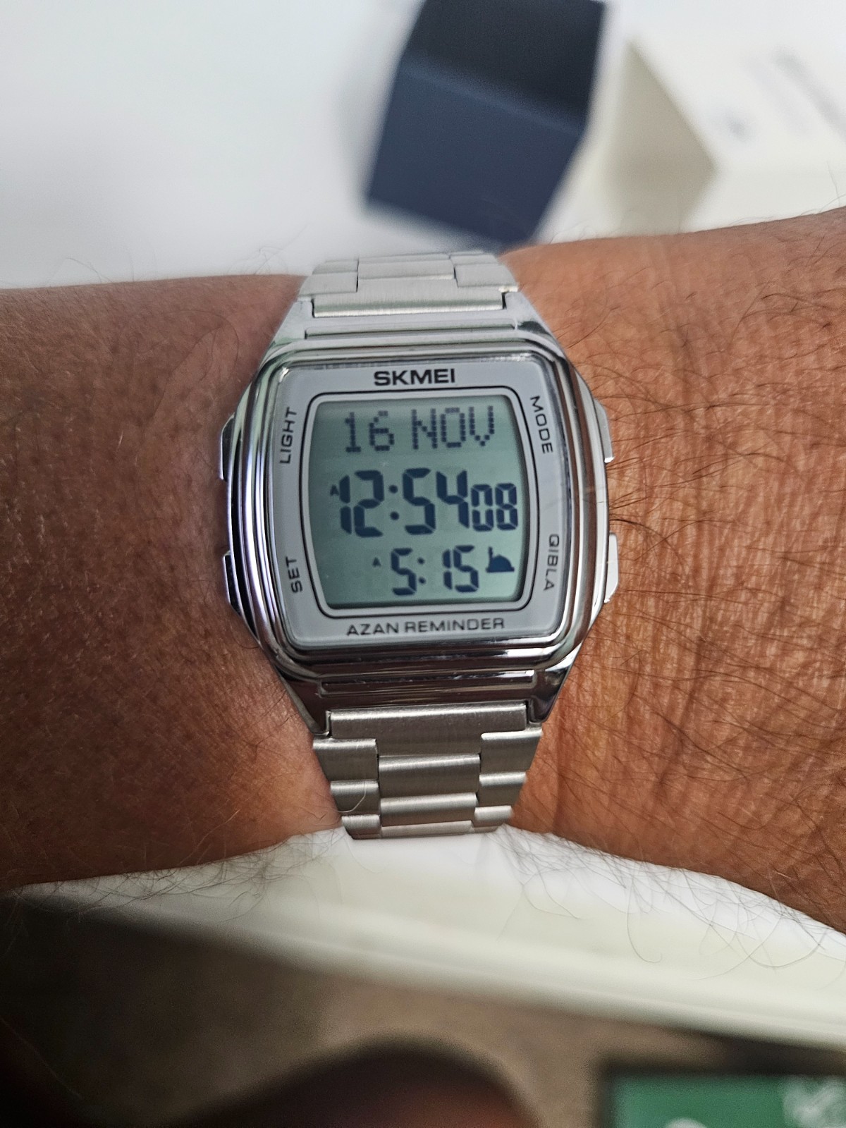 SKMEI 2240 Steel Watches Square Display Classic 3ATM Digital Watch