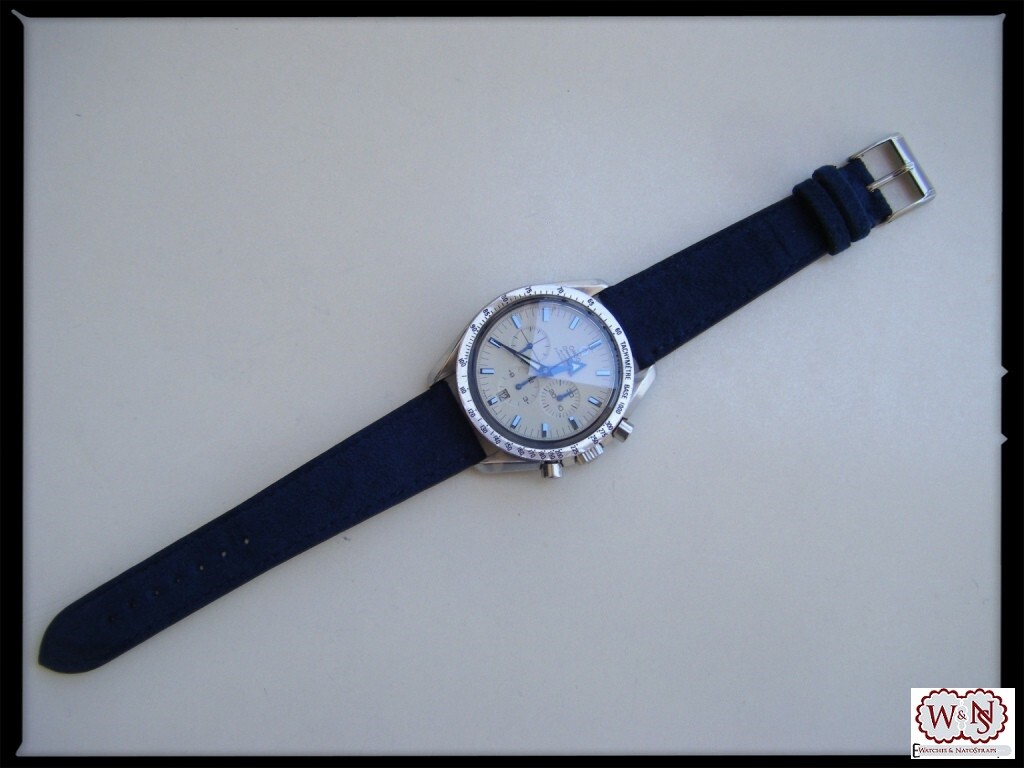 Navy Blue Alcantara Strap 20/16