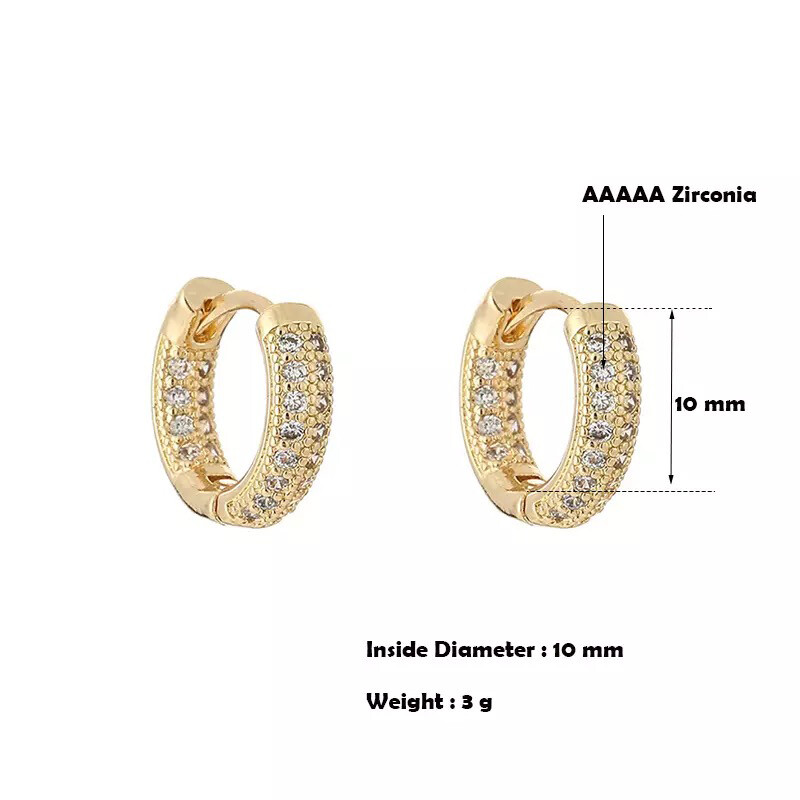 Argollas Grandes de Mujer Chapada en Oro 10K Aros Accesorios Regalos Para Mujer