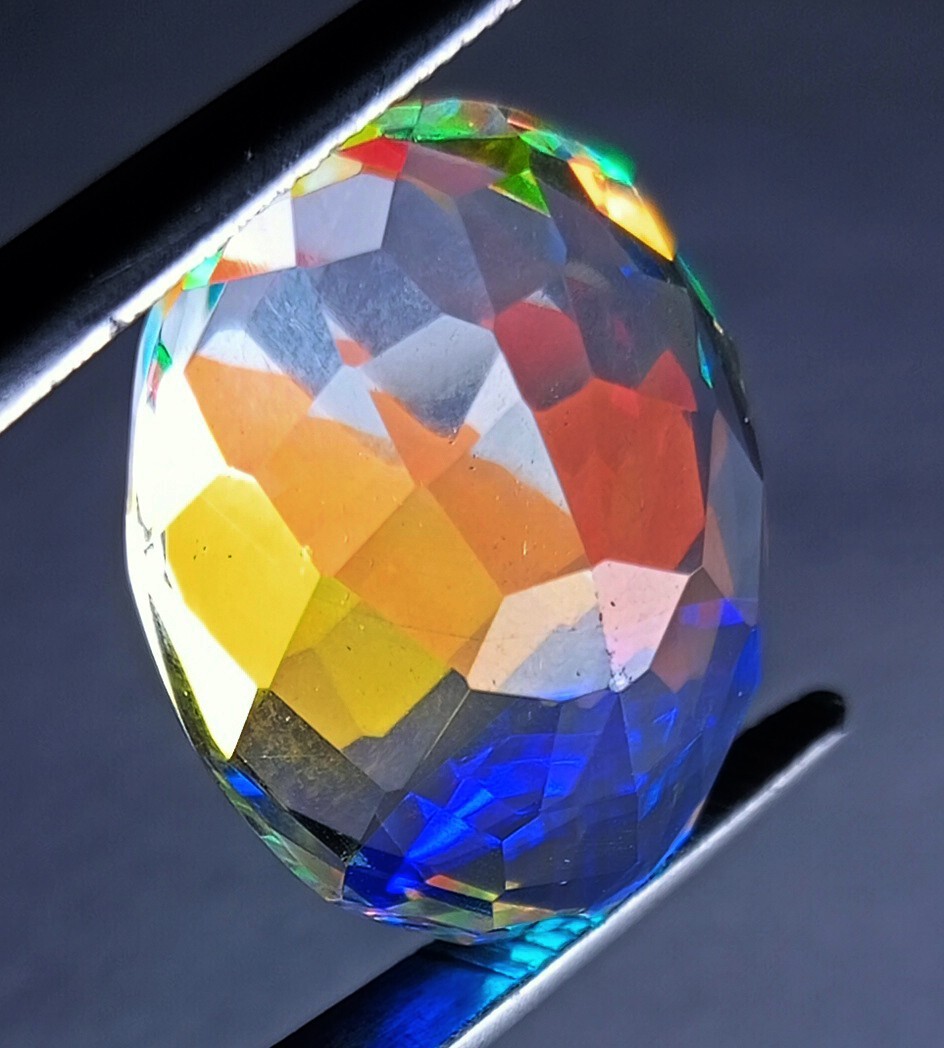 Flawless 23 Ct+ Loose Gemstone Natural Rainbow Mystic Topaz EGL Certified Oval