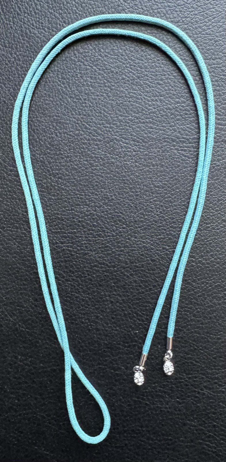 Genuine Swarovski Rope Necklace for Charm/Pendant, rhodium plated, 82cm