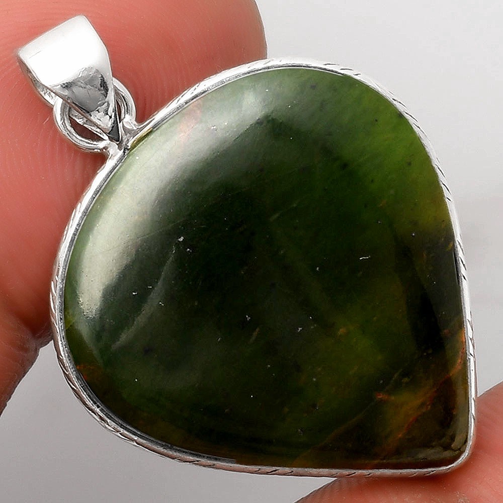 Natural Chrome Chalcedony 925 Sterling Silver Pendant Jewelry P-1053