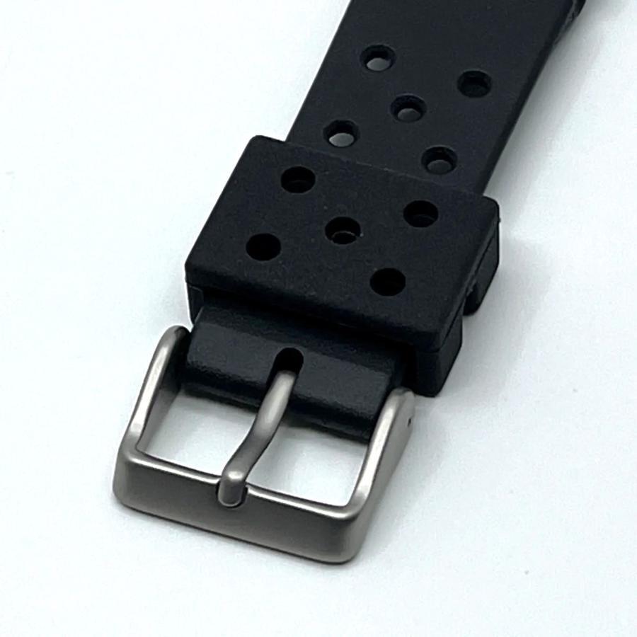 SEIKO Rubber Watch Belt Urethane Band DAL1BP 22 mm Black From JAPAN