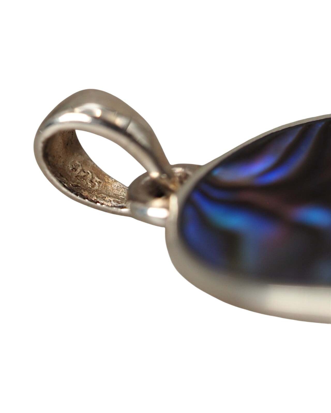 Abalone Elephant Pendant in Sterling Silver, Small Animal Charm