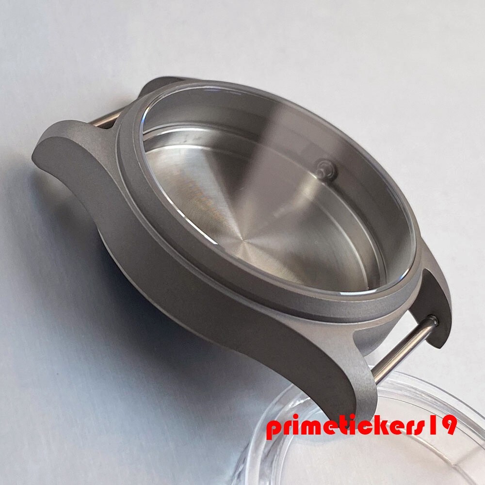 39mm Pilot Titanium Dive Watch Case+Dial Hands Set Mod Parts Fit NH35 NH36 NH38