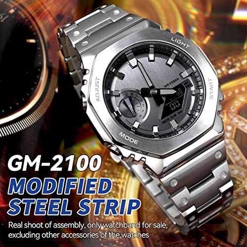 Quick Release Metal Watchband for G-SHOCK GM2100, 316 Stainless Steel Strap
