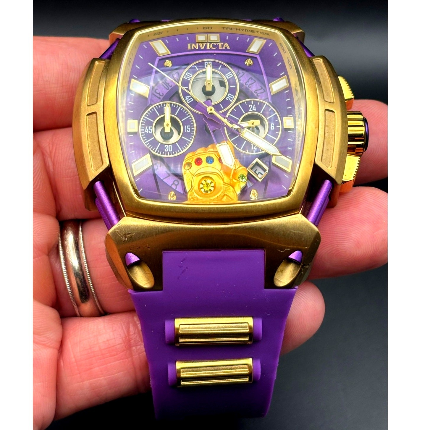 Invicta Marvel Thanos 37390 Limited Edition 53mm Chronograph Watch 225/4000