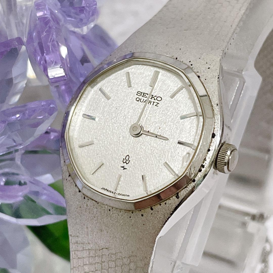 SEIKO Wristwatch Bracelet Silver Battery Replaced wrist 15cm/5.9in