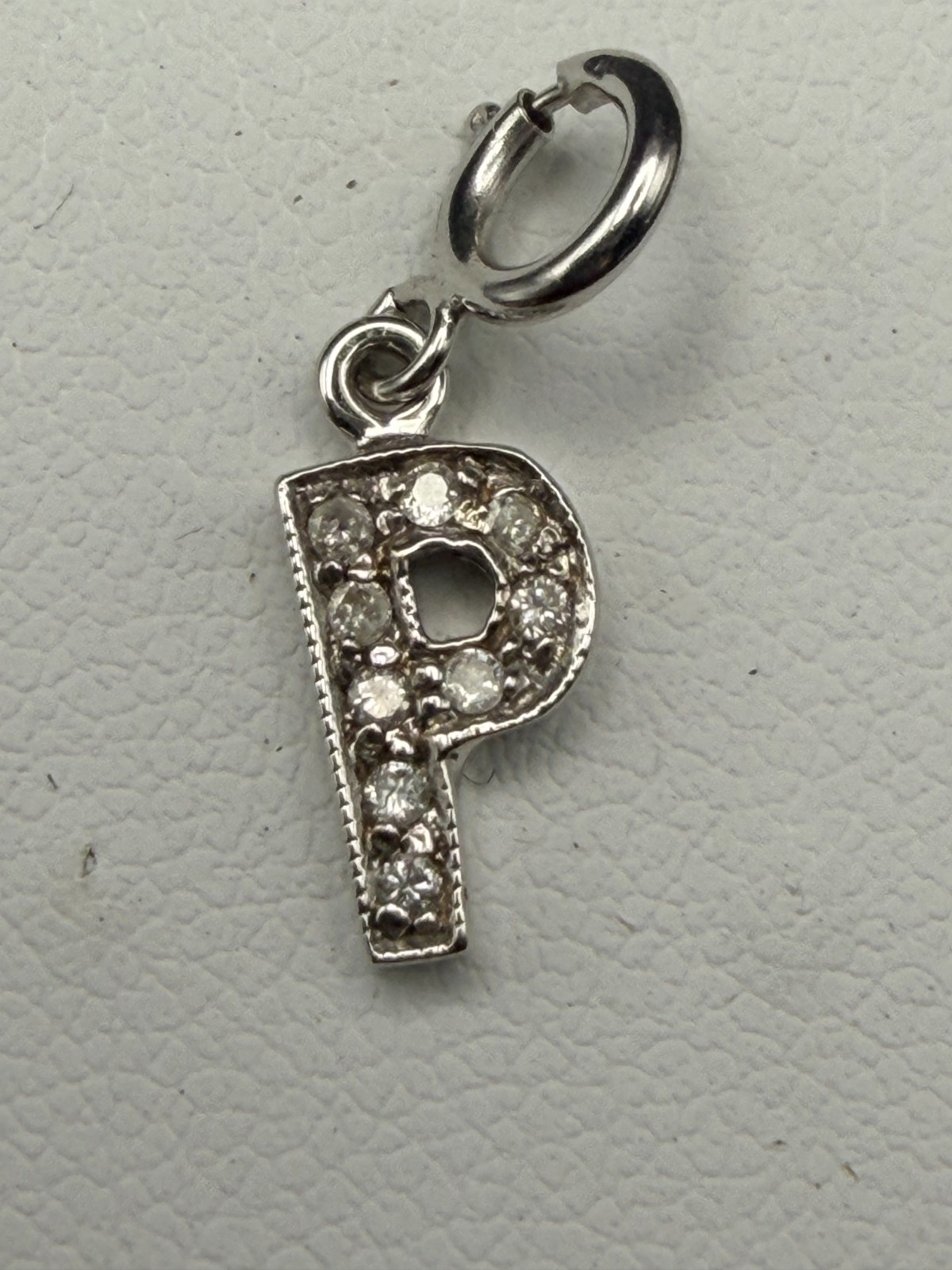 14K White Gold Diamond Charm – 0.5 g