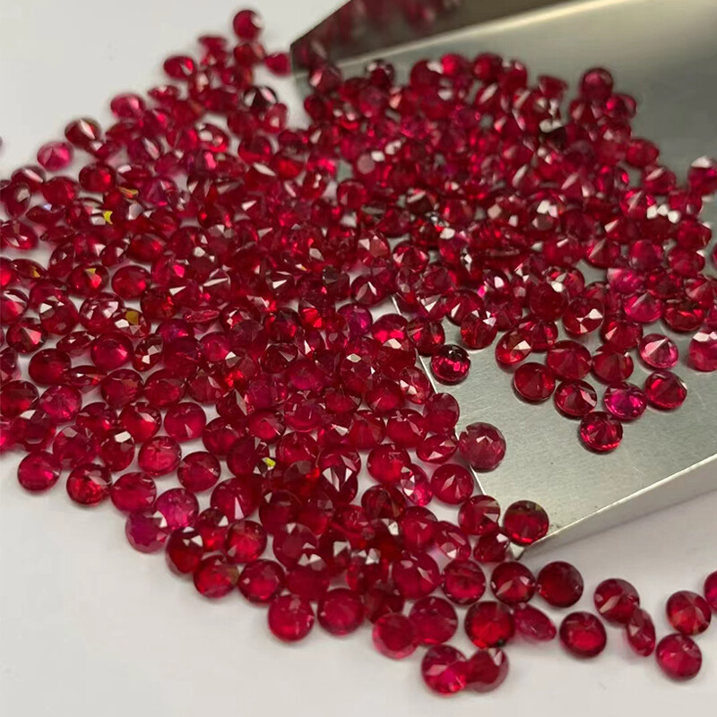 Blood Red Ruby AGL Certified Lab Grown Ruby Loose Gemstone Round Cut 0.3ct~4.3ct