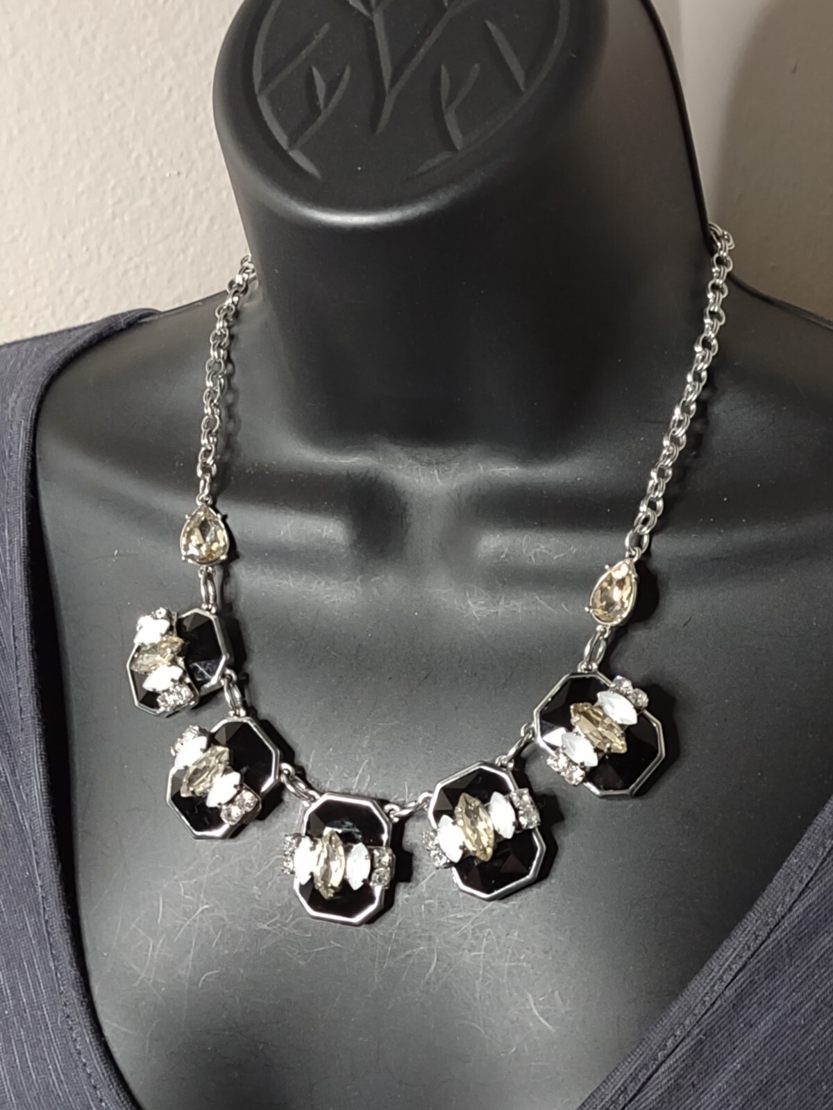 Heavy White House Black Market Necklace Adjustable 18 To 20 Inches Long