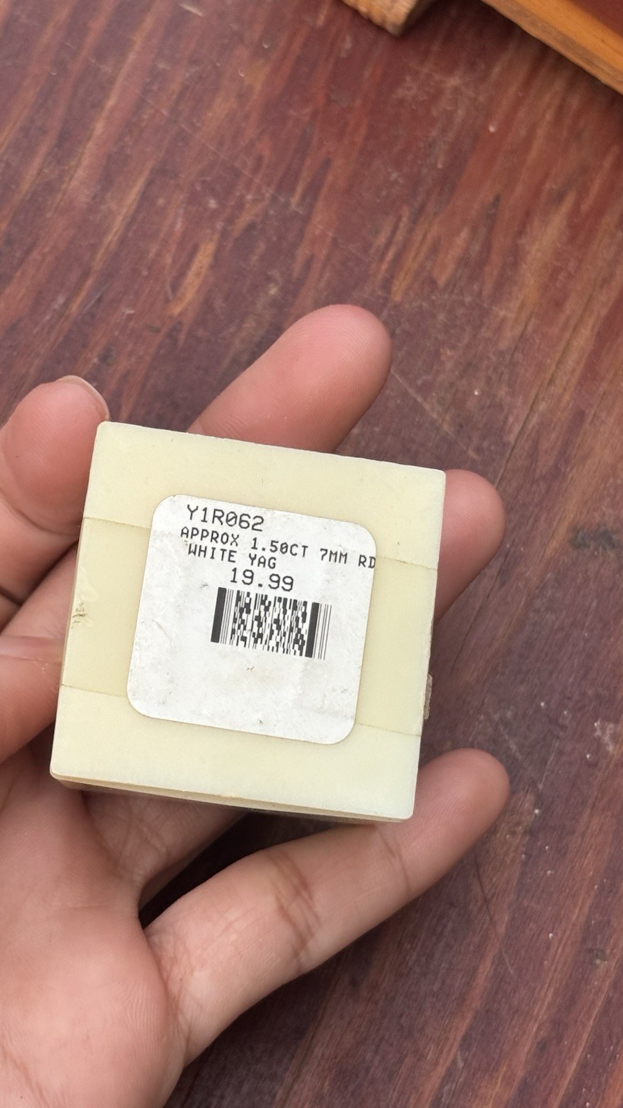 White YAG (Yttrium Aluminum Garnet) gemstone