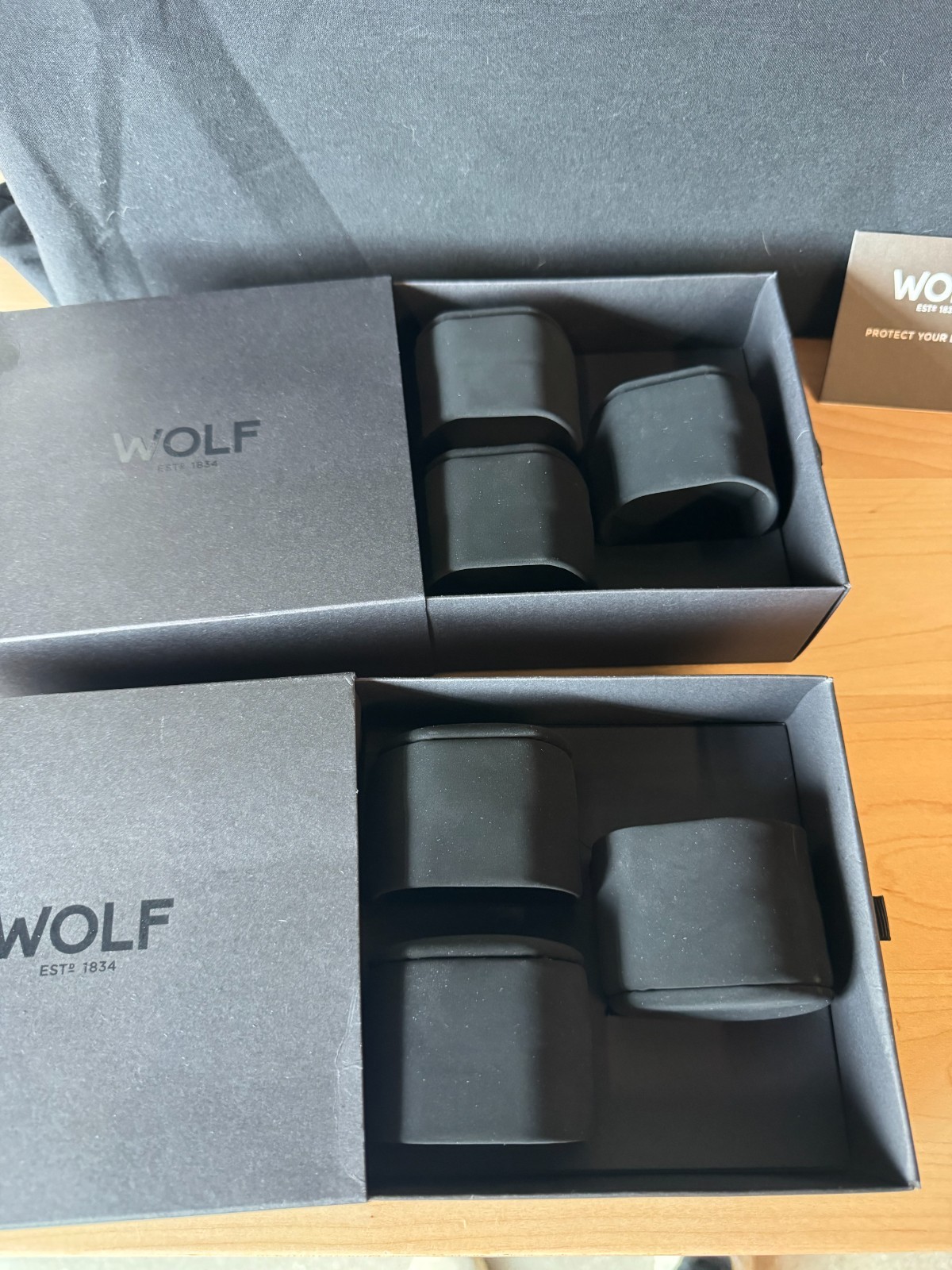 Wolf Axis Black Powder Coat 6-Piece Watch Winder