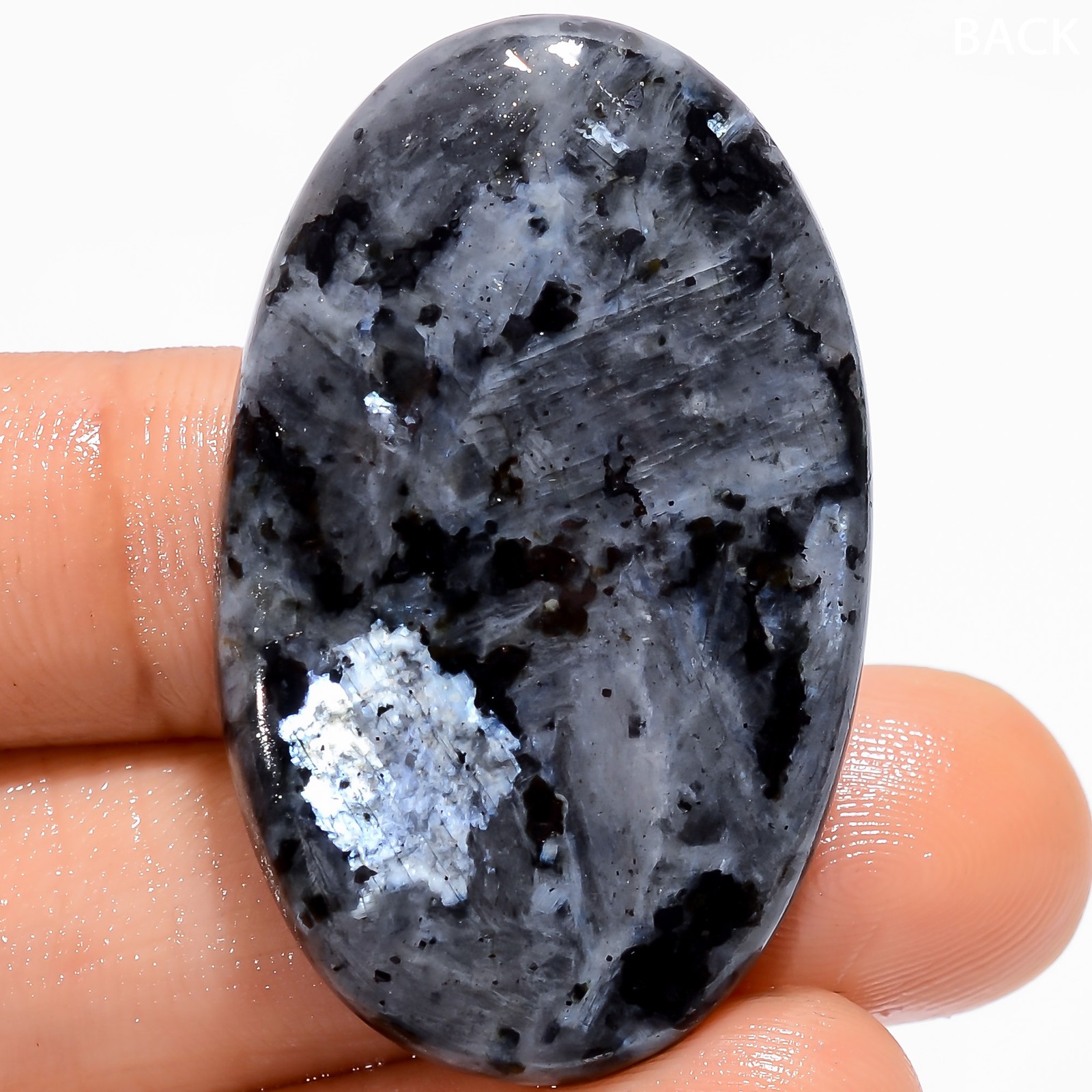Natural Larvikite Oval Shape Cabochon Loose Gemstone 57 Ct. 40X24X5 mm GC-34606